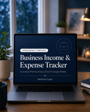 Business Income & Expense Tracker | Automatic Profit Summary | Excel & Google Sheets