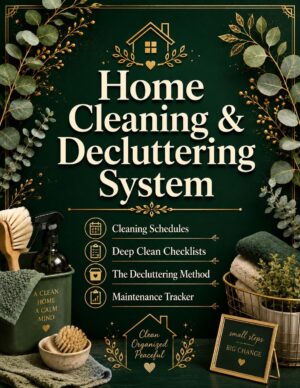 Home Cleaning Decluttering System Printable Planner Digital Download Binder