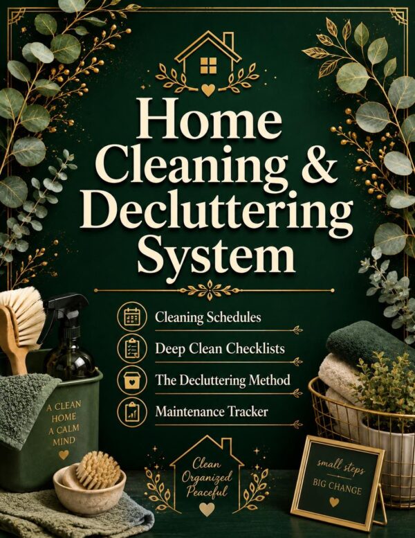 il_fullxfull.8379737524_di7g.jpg Home Cleaning Decluttering System Printable Planner Digital Download Binder