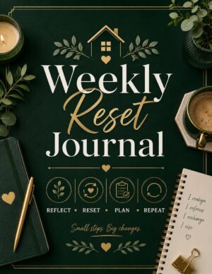 Weekly Reset Journal Printable Self Care Planner Digital Download