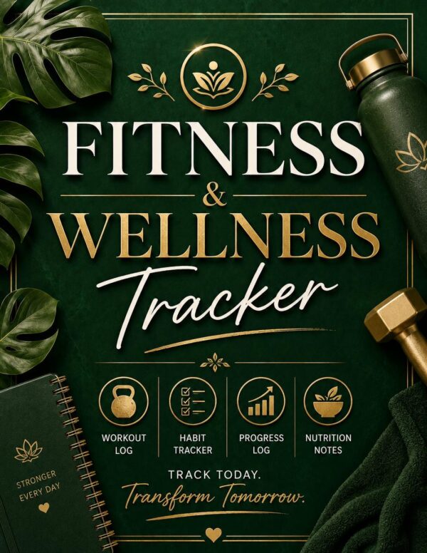 Fitness Wellness Tracker Printable Workout Log Digital Download