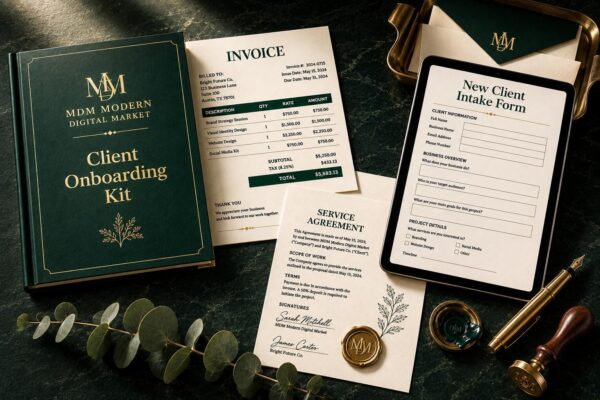 Client Onboarding Kit — Contracts, Invoices & Welcome Packet | Digital Download