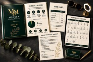Content Creator Starter Kit — Media Kit, Rate Card & Planner | Digital Download