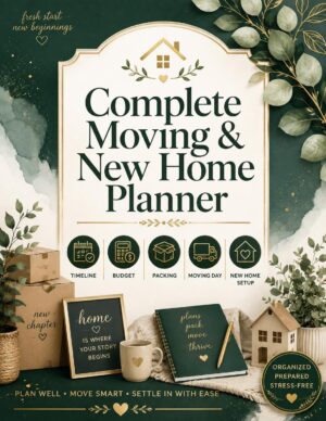 Complete Moving New Home Planner Printable Checklist Digital Download