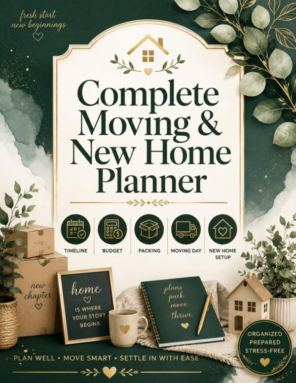 Complete Moving New Home Planner Printable Checklist Digital Download