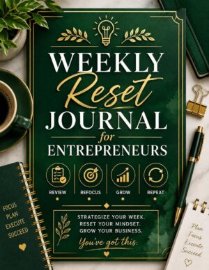 Weekly Reset Journal for Entrepreneurs Business Planner Digital Download