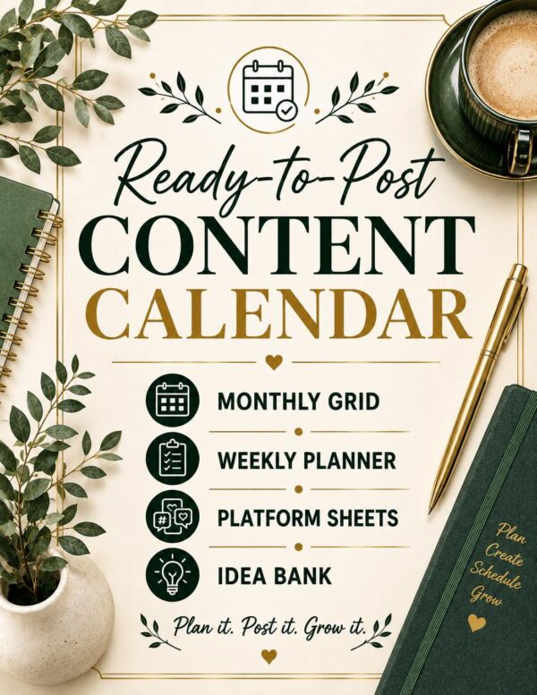 il_fullxfull.8427891679_ib2k.jpg Ready to Post Content Calendar Social Media Planner Digital Download