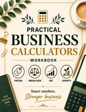 Practical Business Calculators Pricing Profit ROI Workbook Digital Download