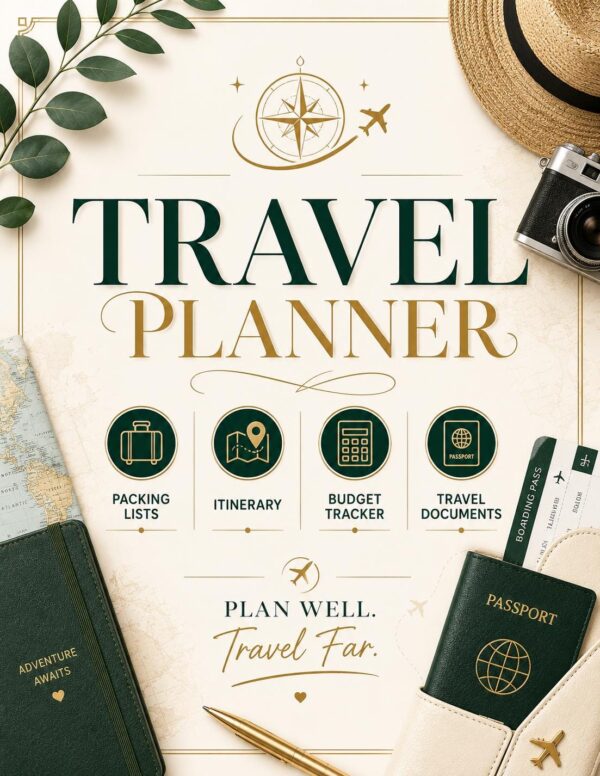 il_fullxfull.8429932959_l6tr.jpg Travel Planner Printable Itinerary Packing List Digital Download
