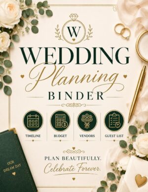 Wedding Planning Binder Printable Timeline Budget Digital Download